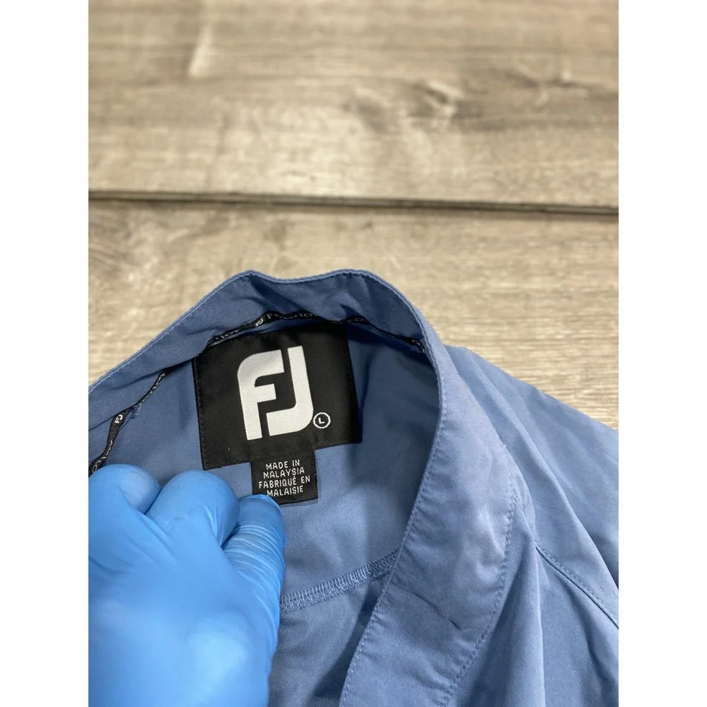 FootJoy Jacket Mens Large‎ Blue Snap Pullover Golf Windbreaker Lightweight